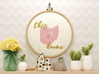 Ohio State Cross Stitch Pattern Ohio State Sign Cross Stitch Pattern Housewarming Cross Stitch Home Sweet Home Cross Stitch Pattern PDF