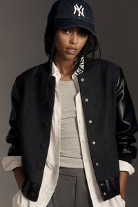 Avec Les Filles Strong Shoulder Bomber Jacket