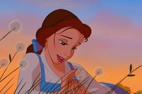 Belle’s hair getting all up in her lip gloss. | If Disney Princesses Had Realistic Hair