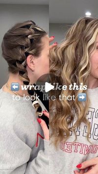 Amanda Carter | heatless curls + hair growth on Instagram: "Kind of a reverse tutorial here! If you like those curls, here’s how you get them. The criss-cross or French braid method!  ▶️ FOLLOW to make sure your links are delivered 🔗 Comment LINK for the full tutorial, my heatless hair kit, and my hair quiz oif you need hair help. ❤️  #heatlesscurls #healthyhairtips #hairhelp #overnightcurls"