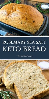 This Rosemary Sea Salt Keto Bread has all of the same flavor and texture of real bread, but with a fraction of the carbs.