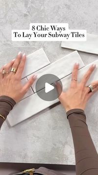 Victoria Tonelli on Instagram: "Designer tricks on how to elevate a basic subway tile ✨  Comment below and tell us your favourite pattern!!  @cityline #designinspo #designertips #tileinspo"