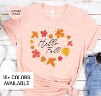 Hello Fall Shirt for Women Cute Autumn Tshirt for Fall Funny - Etsy Philippines