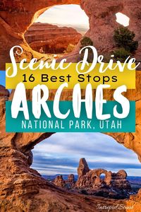 Scenic Drive in Arches National Park