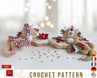 Amigurumi Crochet Pattern Gingerbread Dragons With Christmas Cookie Pillows, Pdf, Eng, Ger, ESP, Fra, Ita - Etsy