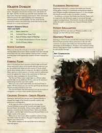 The Hearth Domain v1.0, a cleric subclass focused on rest and protection. : UnearthedArcana