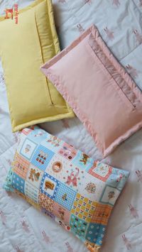 I show you how to make 3 sizes of pillows for all the family.