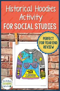 Engage your students with this super fun social studies activity that integrates art and literacy and makes a great end of year review! Students will think critically about their chosen or assigned historical figure, time period, or major event as they apply their knowledge to design a custom hoodie. Before getting started with the design process, students can read a short article or view the included PowerPoint presentation to learn about the 3,000 year history of hoodies and their design.