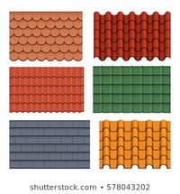 Shapes or profiles of roof tiles