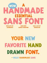 Handmade Sans! A Hand-lettered Font!, #Display #Fonts😀Handmade Sans! A Hand-lettered Font! - The Suppply Co