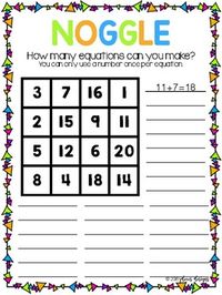 Noggle: The Number Game by jdeacs designs | Teachers Pay Teachers