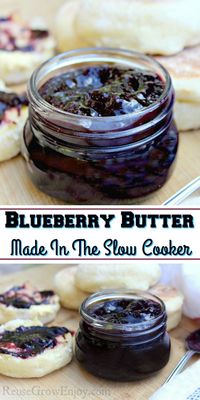 Blueberry Butter Made in the Slow Cooker