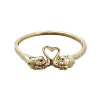 Two beautiful swans with their heads bowed in a kiss making a heart. Super elegant & everyday wearable. Wonderful as a gift or to layer on with your other VM bling! Swans as power animals help awaken the power of the self, balance, grace, understand dream symbols, seeing into the future, flying fast and to store kn