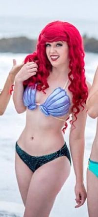 Reagan Kathryn [as Ariel dressed as a mermaid] (Cosplay by Reagan.Kathryn @Facebook / Bikini by OtherWorldlyCreations @Facebook) #TheLittleMermaid