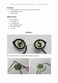 cat eyes crochet pattern