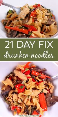 These healthy Drunken Noodles are a traditional Thai favorite! This easy recipe walks you through how to make this recipe in the Instant Pot, in the Crock Pot, or right on the stove. I love this easy chicken dinner - it’s better than takeout! WW Points: 8 Blue Plan Point, 9 Green Plan Points, and 5 Purple Plan Points. 21 Day Fix: 1.5 Yellow containers, 1 Red container, 2 Green containers per serving. #21dayfix #healthy #ww #beachbody #instantpot