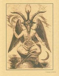 Baphomet Sabbatic Goat Parchment Page for Book of Shadows. Altar!