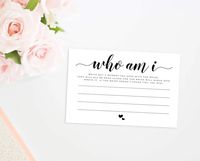 Who Am I Bridal Shower Game, Printable Bridal Shower Game, Printable Memories of the Bride Game, Bridal Shower Ice Breaker - Etsy Canada