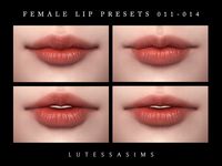 Female Lip Presets 011-014 – LutessaSims