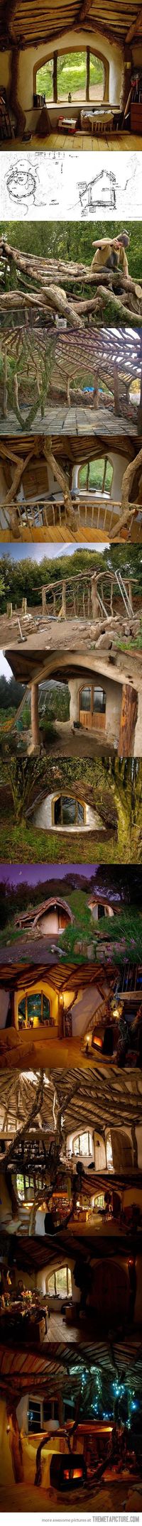 How to build a Hobbit house :) would make an excellent "backyard getaway" type deal! Have family sleepovers in there when it snows, for holidays, or just for fun!