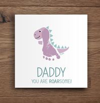 Dinosaur baby footprint card happy birthday roarsome new | Etsy