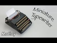 DIY dollhouse miniature Typewriter. Polymer clay tutorial - YouTube