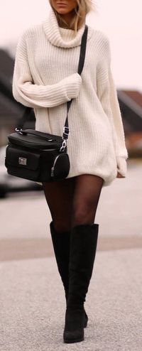 #winter #fashion / knit dress