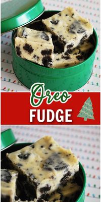 Oreo Fudge - perfect for Christmas! Just 3 ingredients and so easy!