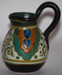 Gouda Pottery 1923 Collier Miniature Pitcher Artist Signed from Just Art Pottery