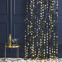 Add some sparkle to your next celebration with this gorgeous gold star backdrop that is sure to make a statement.Simply hang the gorgeous gold backdrop and use as a lovely background for photos. The backdrop comes in one piece so super quick and easy.Each pack contains 1x backdrop measuring 1.2m W x 2m H.