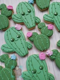 Cactus sugar cookies Keri's Kreations