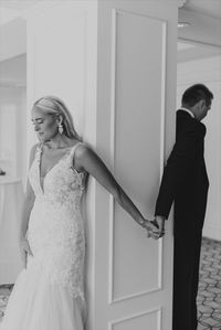 Bride and Groom first touch and prayer