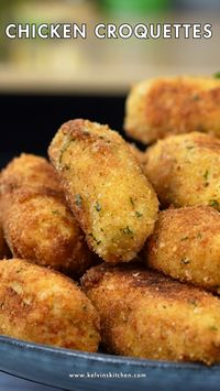 Welcome to Kelvin's Kitchen! Today, we're whipping up the ultimate homemade chicken croquettes that are crispy on the outside and creamy on the inside. Follow along as we take you step-by-step through this delicious recipe, perfect for any occasion.                  #croquettes #chickenrecipe #appetizerrecipe #easydinner #comfortfood #partyfood #fingerfood #kidfriendly #familydinner