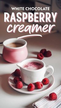 Finding the perfect homemade creamer can feel impossible. This white chocolate raspberry creamer recipe is so simple and will level up your coffee game. Save this pin to have a go-to for homemade creamer anytime.