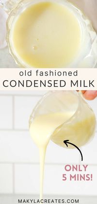 Making your own condensed milk couldnt be easier with this no bake, 5 minute recipe. You only need 4 simple ingredients to make old fashioned condensed milk just like the tin!