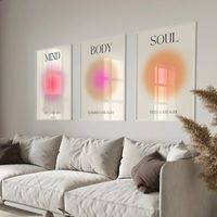 Find ideas๏ฟฝand inspiration for Set of 3 Mind, Body, Soul Gradient Wall Art, Home Decor, Home Decor