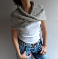 Hand stricken klobige Loop Schal Cape Kapuze Haube von bysweetmom