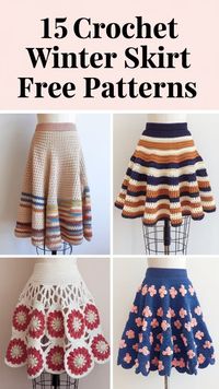 Looking to crochet a stylish skirt for winter? ❄️🧶 Discover 15 free patterns that are perfect for adding warmth and style to your cold-weather wardrobe! From elegant long skirts to cozy minis, these crochet skirts are great for layering all season long. Click the link for all the patterns! ✨👗 #CrochetPatterns #WinterFashion #CrochetSkirt #FreePatterns #HandmadeWardrobe