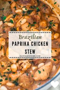 A hearty and comforting Brazilian Paprika Chicken Stew is possibly one of the best ways to warm up this fall/winter. It is also very easy to make and done in one pot!