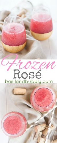 Frosé ( Frozen Rose Wine Recipe ) - Basil And Bubbly