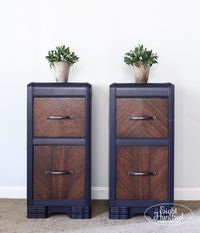 Coastal Blue and Java Nightstands | General Finishes Design Center