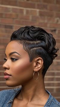 🎨 Ready to embrace your natural texture? Disguise fine or thinning hair with this Frohawk for Black Women short haircuts for black women. Learn how to create intricate braided styles. Ideal for those with fine hair looking to add volume. Easy to maintain and style at home. Click for a step-by-step guide! #FrohawkforBlackWomenshorthaircutsforblackwomen