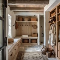 french country mudroom