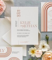 Rust Terracotta Wedding Invitation