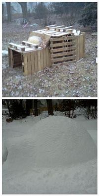 Here is a nice before/after. Pallets can be used for anything :)