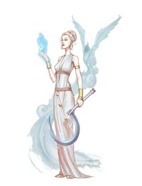 Female Cloud Giant Sorcerer - Pathfinder PFRPG DND D&D d20 fantasy