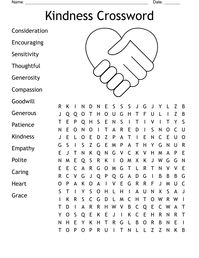 Kindness Crossword  Word Search