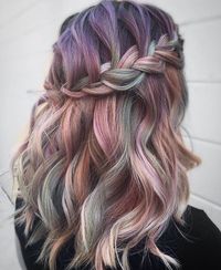 Purple coral and waterfall braid