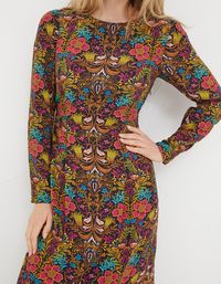 Multi Haldon Art Floral Midi Dress, Dresses | FatFace.com