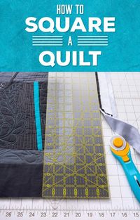 Square up those quilt tops with this How to Square a Quilt tutorial from Man Sewing.